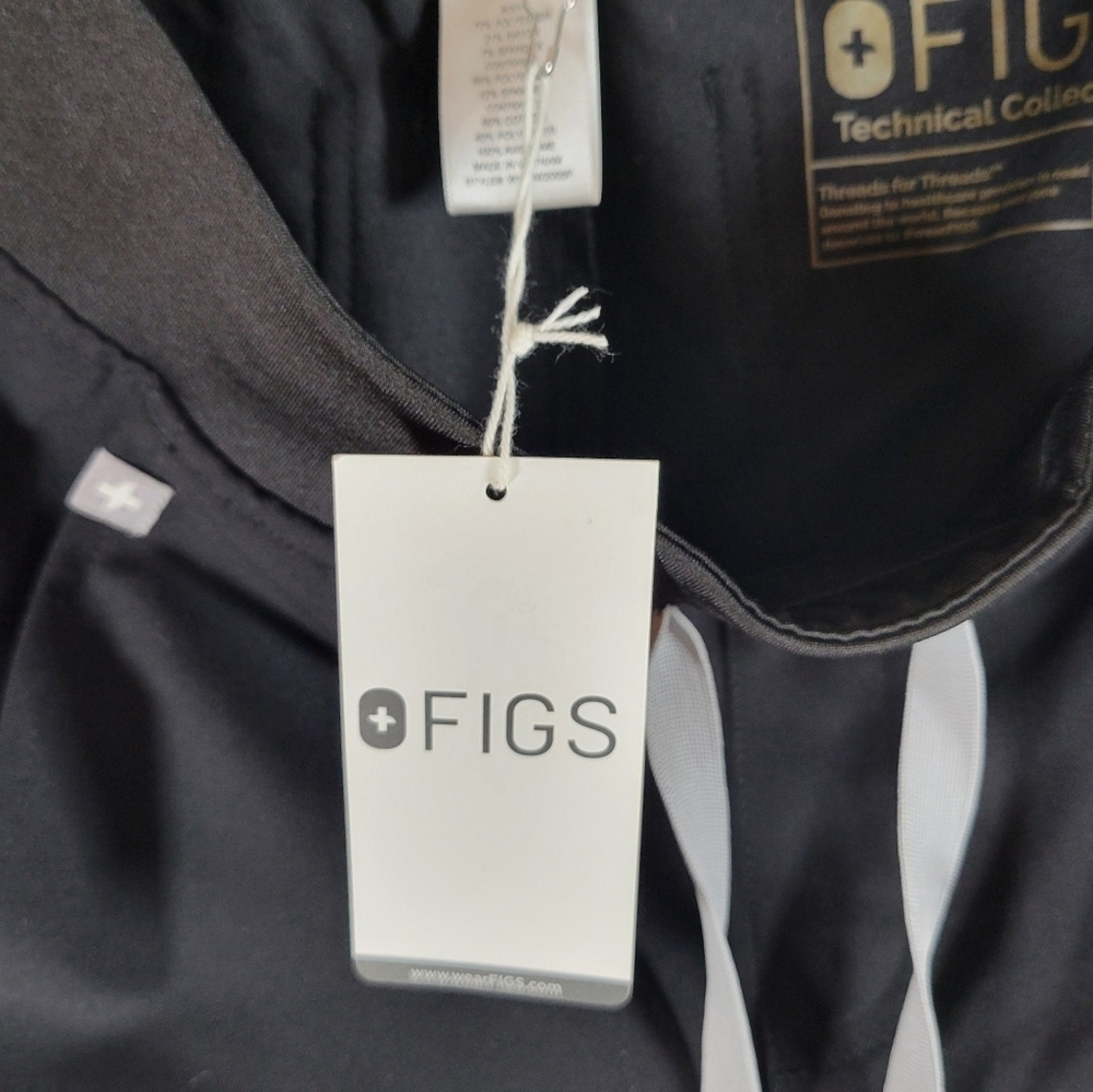 FIGS Black Technical Collection Jogger Comfortable Scrubs Size XS/P - Picture 6 of 10